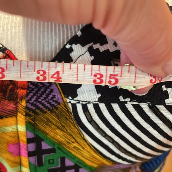 Vintage Vibe Boho Retro Beaded Bold Pattern Sebatu Hand- Print Halter Top Size M - Picture 9 of 11
